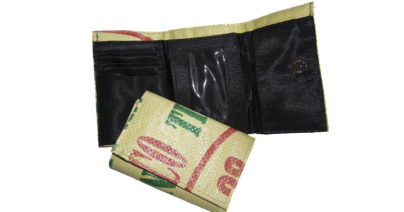 Recycled 3-Fold Wallet Feed Bag