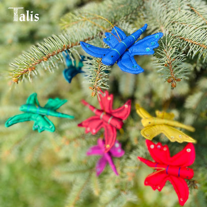 Silk Dragonfly Ornaments