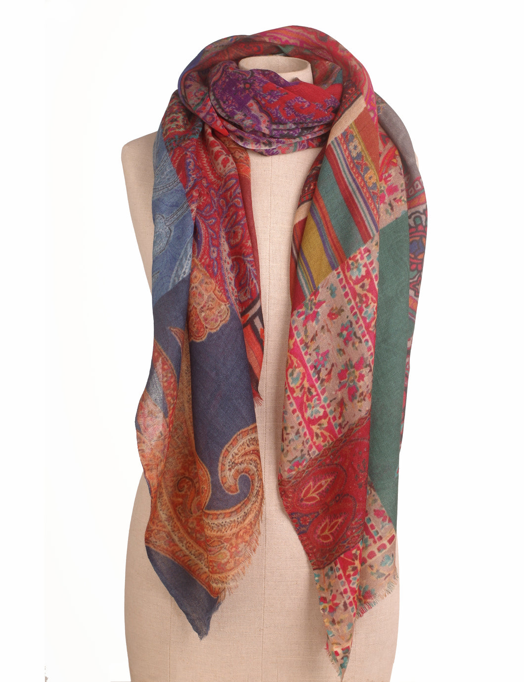 Patchwork - Red Scarf
