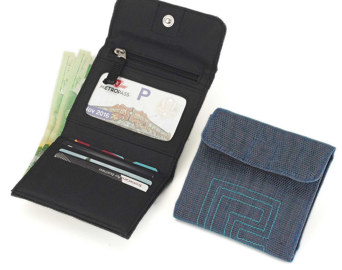 Recycled Net Wallet Small